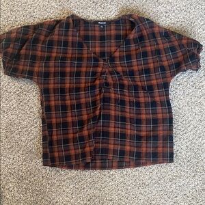 Madewell Black and Orange Short Sleeve Tee